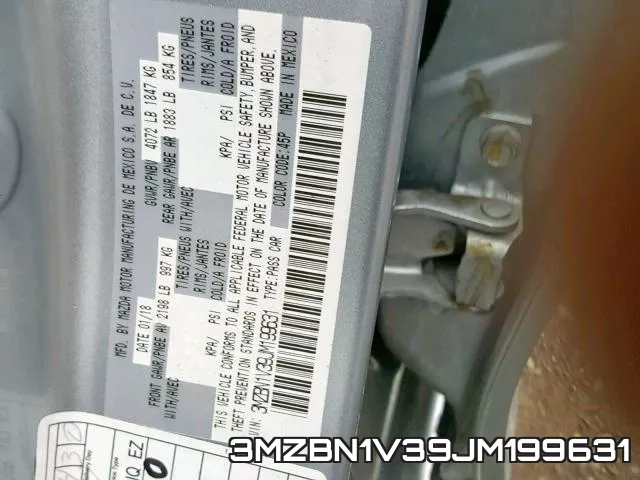 3MZBN1V39JM199631 фото 2
