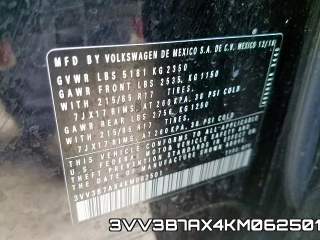 3VV3B7AX4KM062501 фото 2