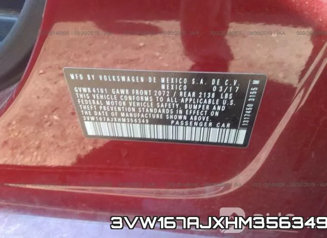 3VW167AJXHM356349 фото 10