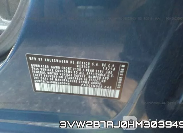 3VW2B7AJ0HM303949 фото 10