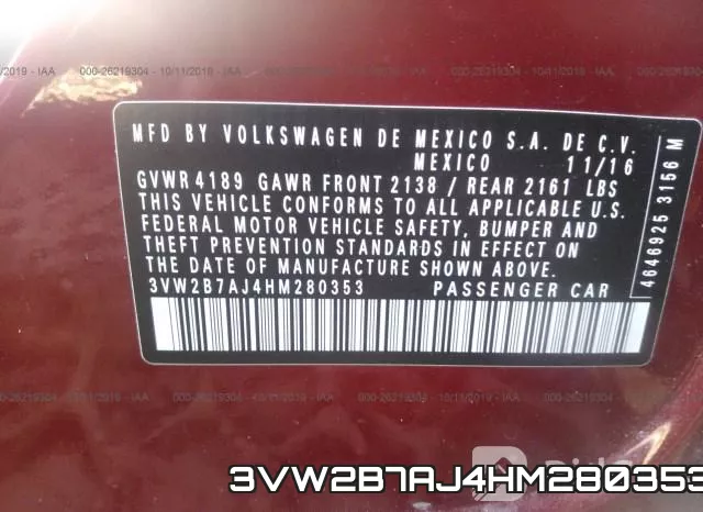 3VW2B7AJ4HM280353 фото 10
