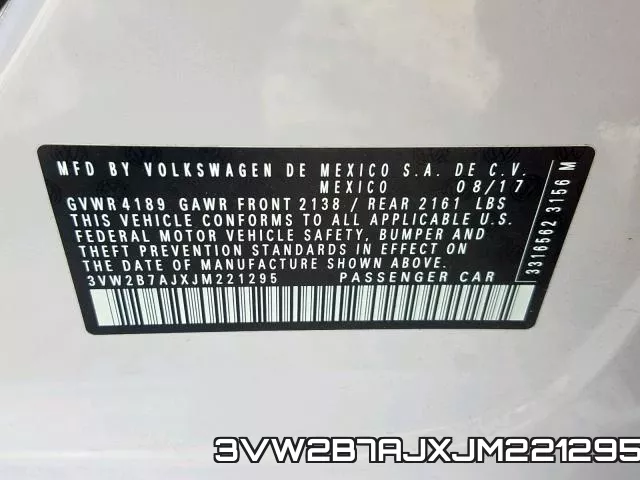3VW2B7AJXJM221295 фото 2