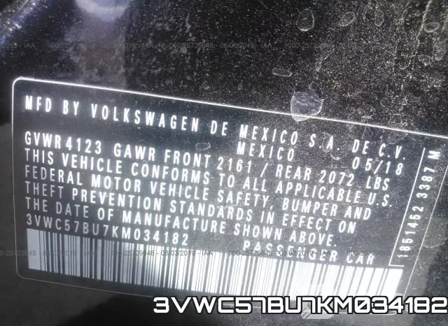 3VWC57BU7KM034182 фото 10
