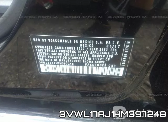 3VWL17AJ1HM397248 фото 10