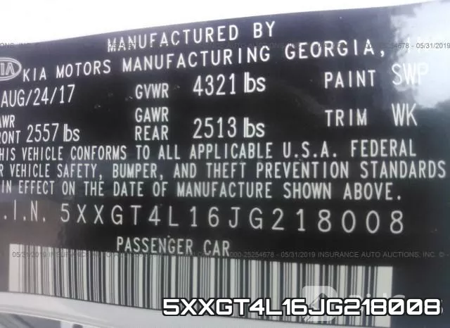 5XXGT4L16JG218008 фото 10