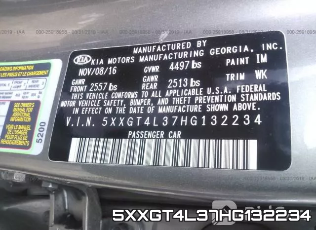5XXGT4L37HG132234 фото 10