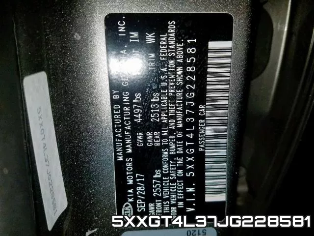 5XXGT4L37JG228581 фото 2