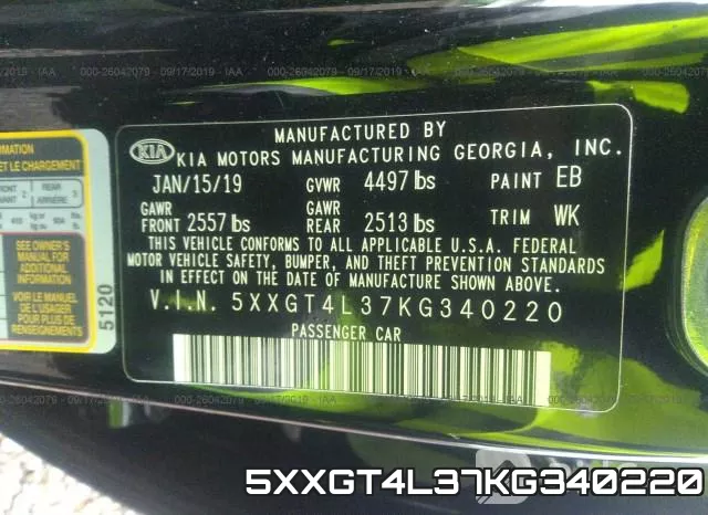 5XXGT4L37KG340220 фото 10