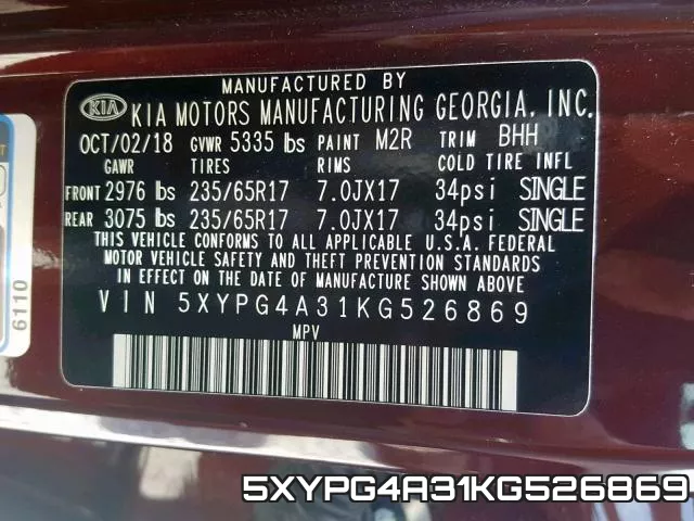 5XYPG4A31KG526869 фото 2