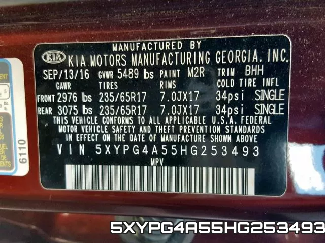 5XYPG4A55HG253493 фото 2