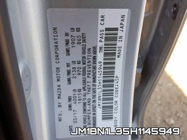JM1BN1L35H1145949 фото 2
