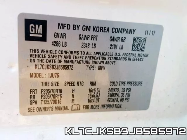 KL7CJKSB3JB585972 фото 2