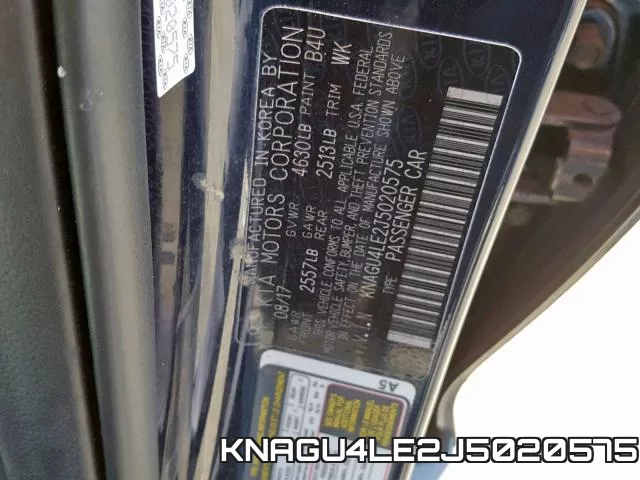 KNAGU4LE2J5020575 фото 2