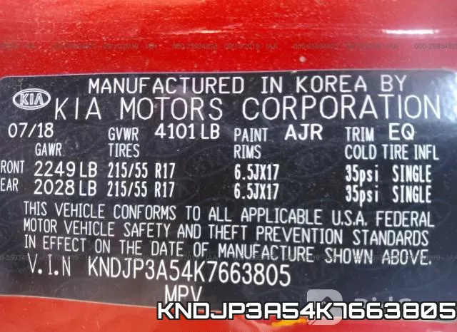 KNDJP3A54K7663805 фото 10