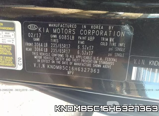 KNDMB5C16H6327363 фото 9