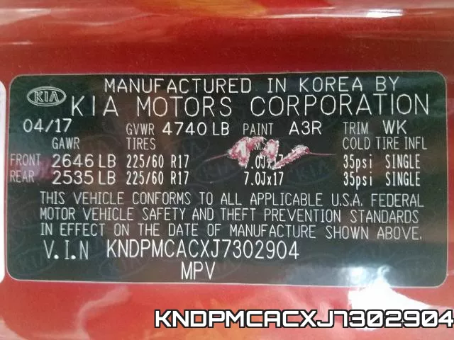 KNDPMCACXJ7302904 фото 2