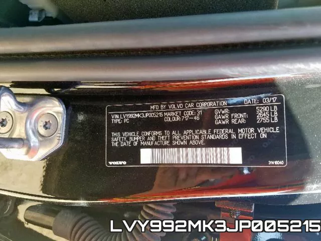 LVY992MK3JP005215 фото 2
