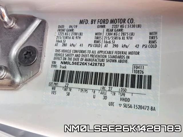 NM0LS6E26K1428783 фото 2