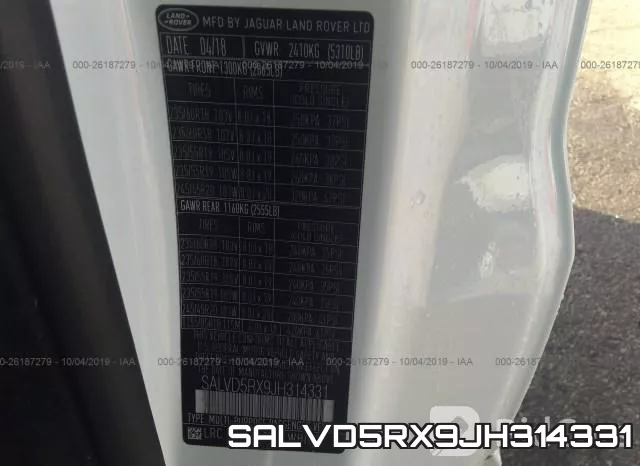 SALVD5RX9JH314331 фото 10