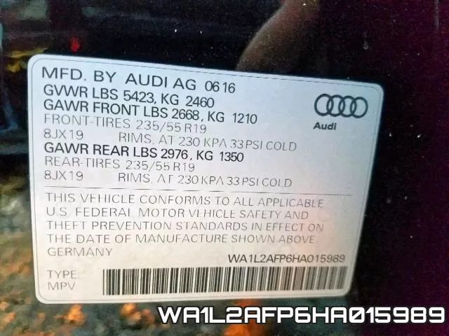 WA1L2AFP6HA015989 фото 2