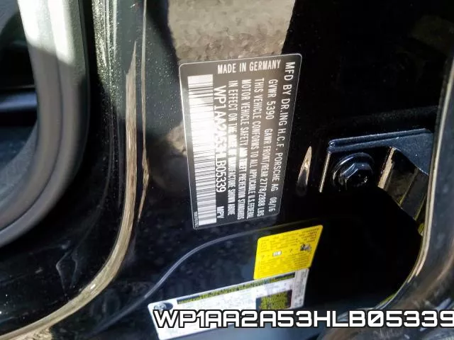 WP1AA2A53HLB05339 фото 2