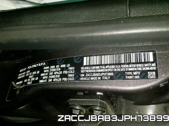 ZACCJBAB3JPH73899 фото 2