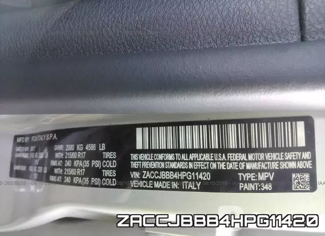 ZACCJBBB4HPG11420 фото 10