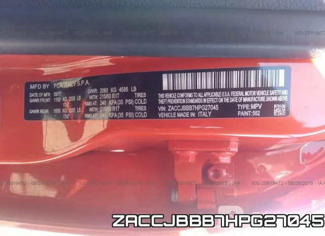 ZACCJBBB7HPG27045 фото 10