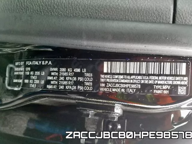 ZACCJBCB0HPE98578 фото 2