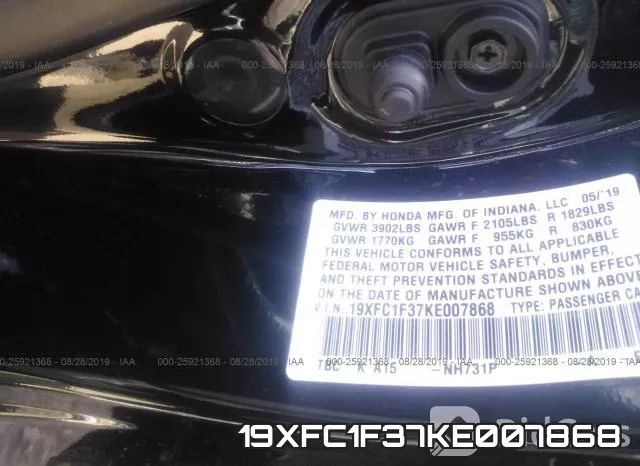 19XFC1F37KE007868 фото 10