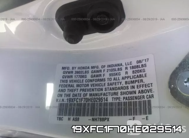 19XFC1F70HE029514 фото 10