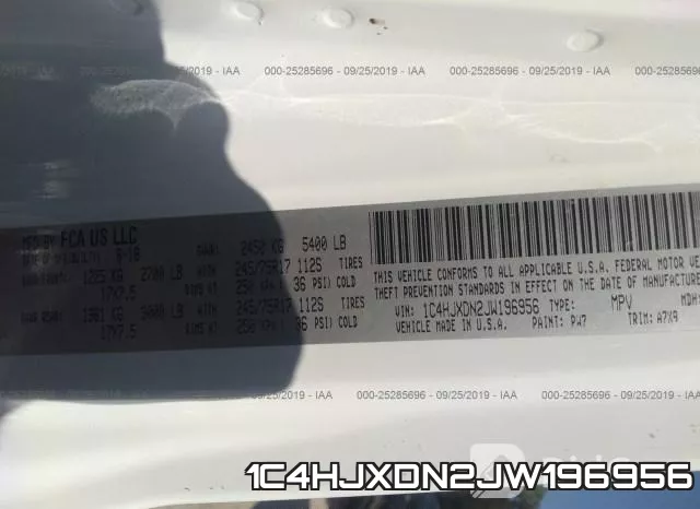 1C4HJXDN2JW196956 фото 10