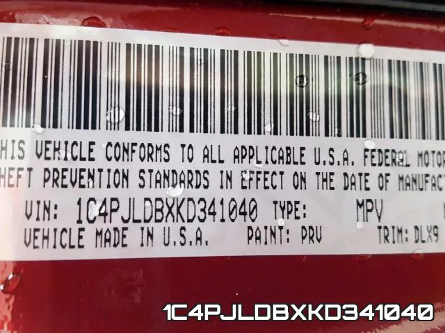 1C4PJLDBXKD341040 фото 2