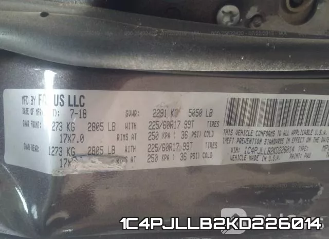 1C4PJLLB2KD226014 фото 10