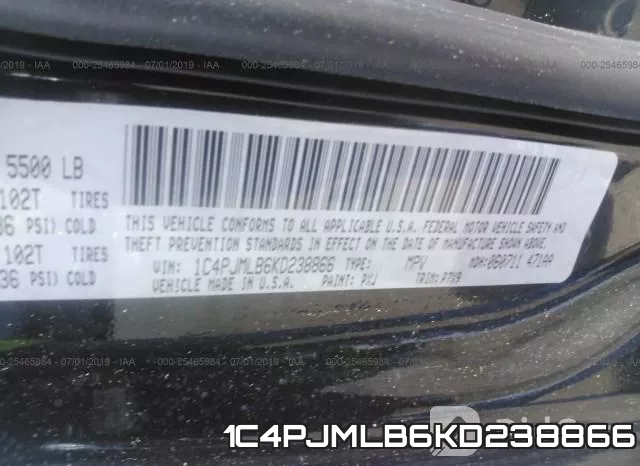 1C4PJMLB6KD238866 фото 10
