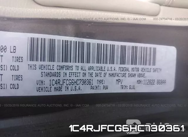 1C4RJFCG6HC730361 фото 10