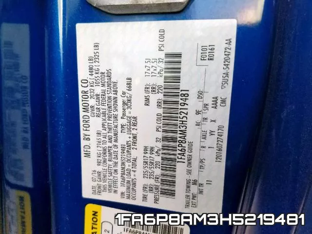 1FA6P8AM3H5219481 фото 2