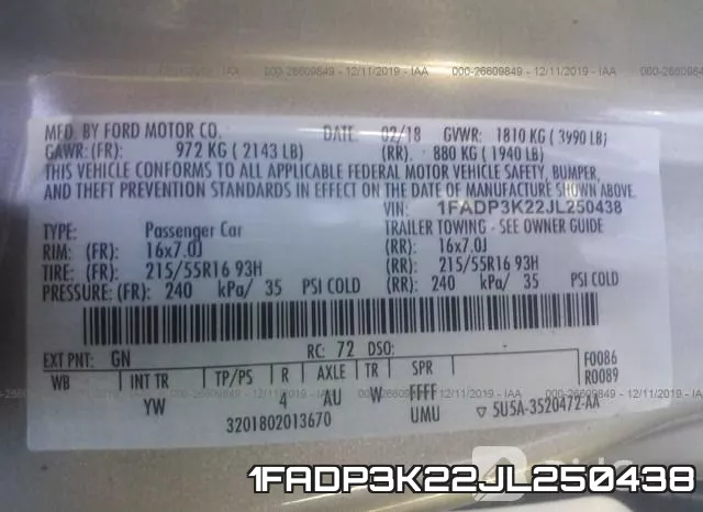 1FADP3K22JL250438 фото 9