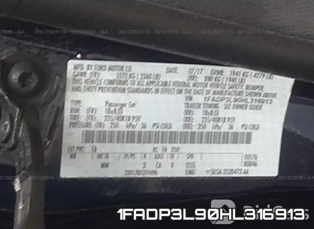 1FADP3L90HL316913 фото 10