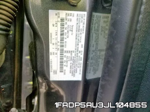 1FADP5AU3JL104855 фото 2
