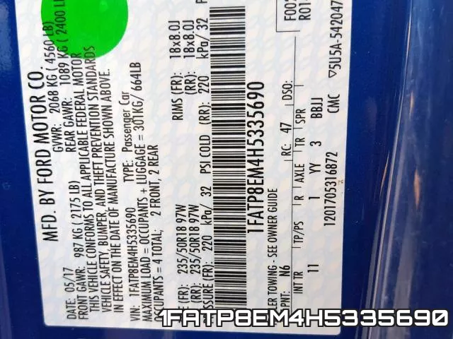 1FATP8EM4H5335690 фото 2