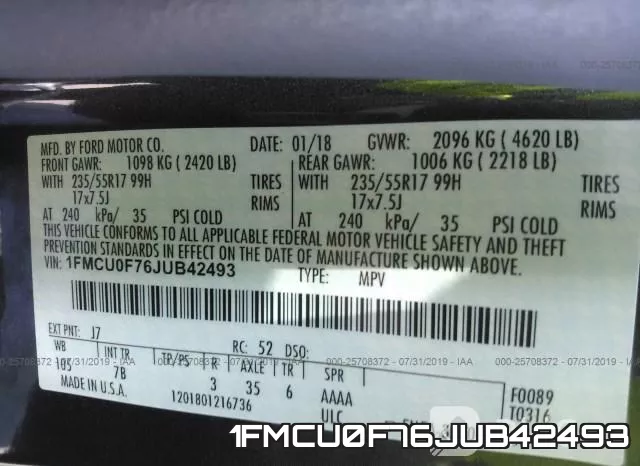 1FMCU0F76JUB42493 фото 10