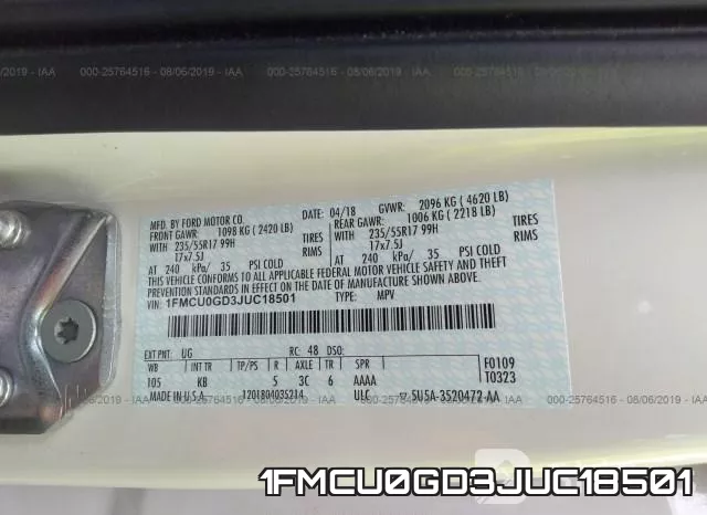 1FMCU0GD3JUC18501 фото 9