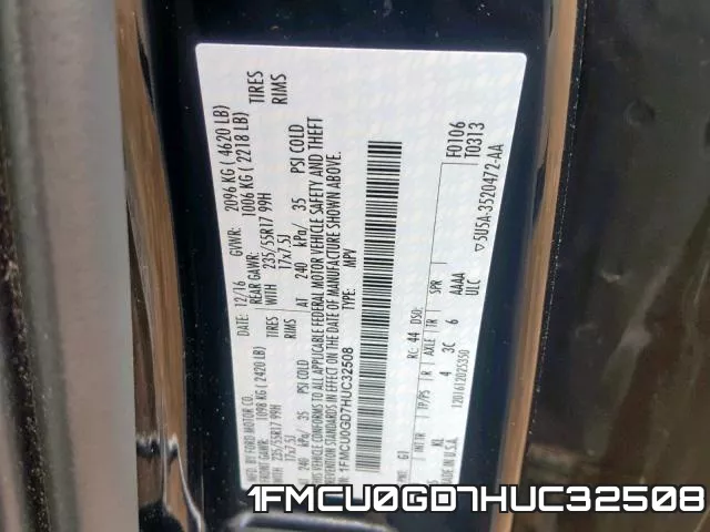 1FMCU0GD7HUC32508 фото 2