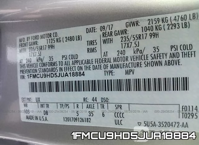 1FMCU9HD5JUA18884 фото 10
