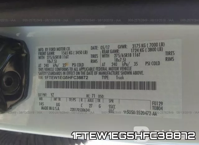 1FTEW1EG5HFC38872 фото 10