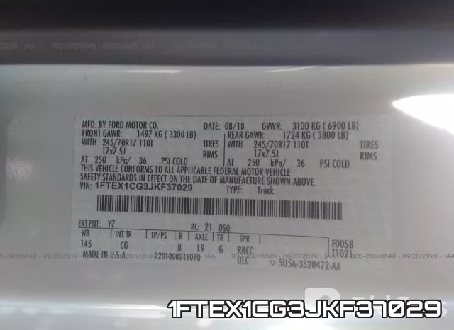 1FTEX1CG3JKF37029 фото 10
