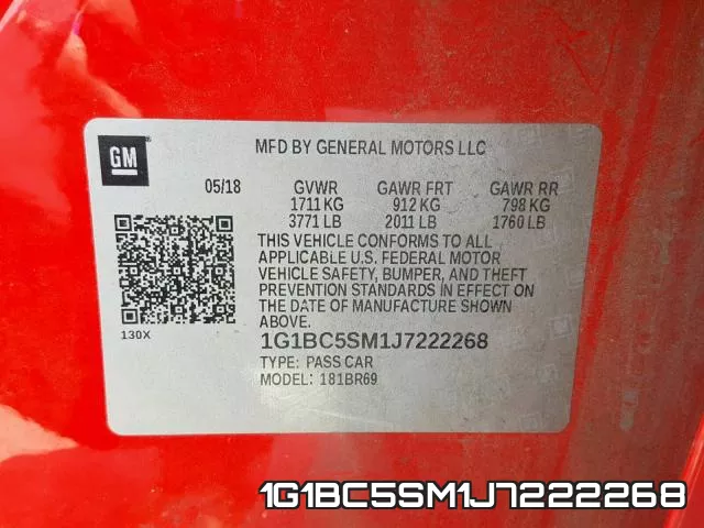 1G1BC5SM1J7222268 фото 2