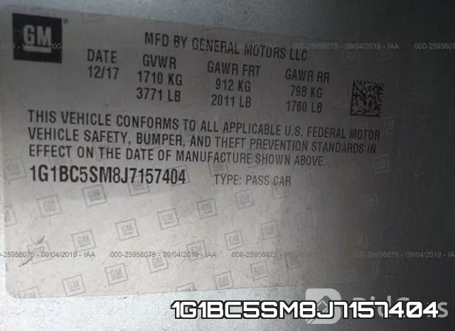 1G1BC5SM8J7157404 фото 10