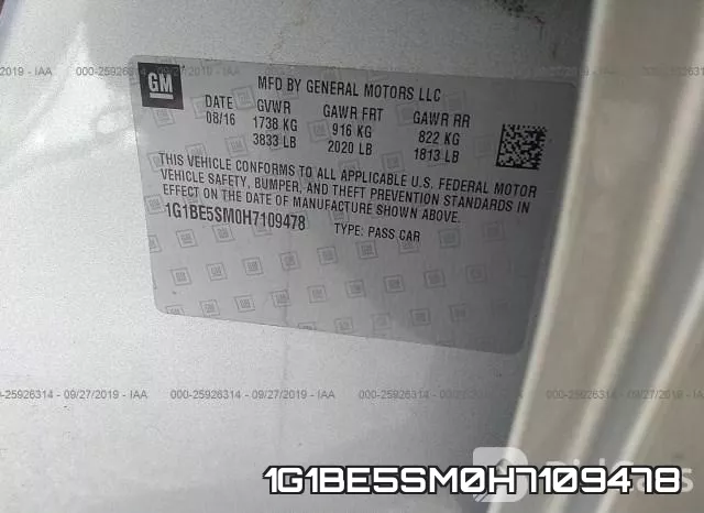 1G1BE5SM0H7109478 фото 10